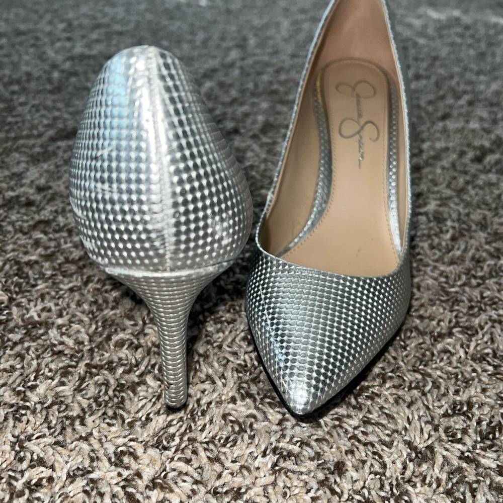Elegant Silver High Heels